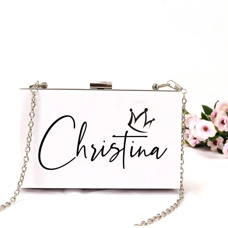 Акриловый клатч индивидуальный дизайн цветочный специальный свадебный кошелек