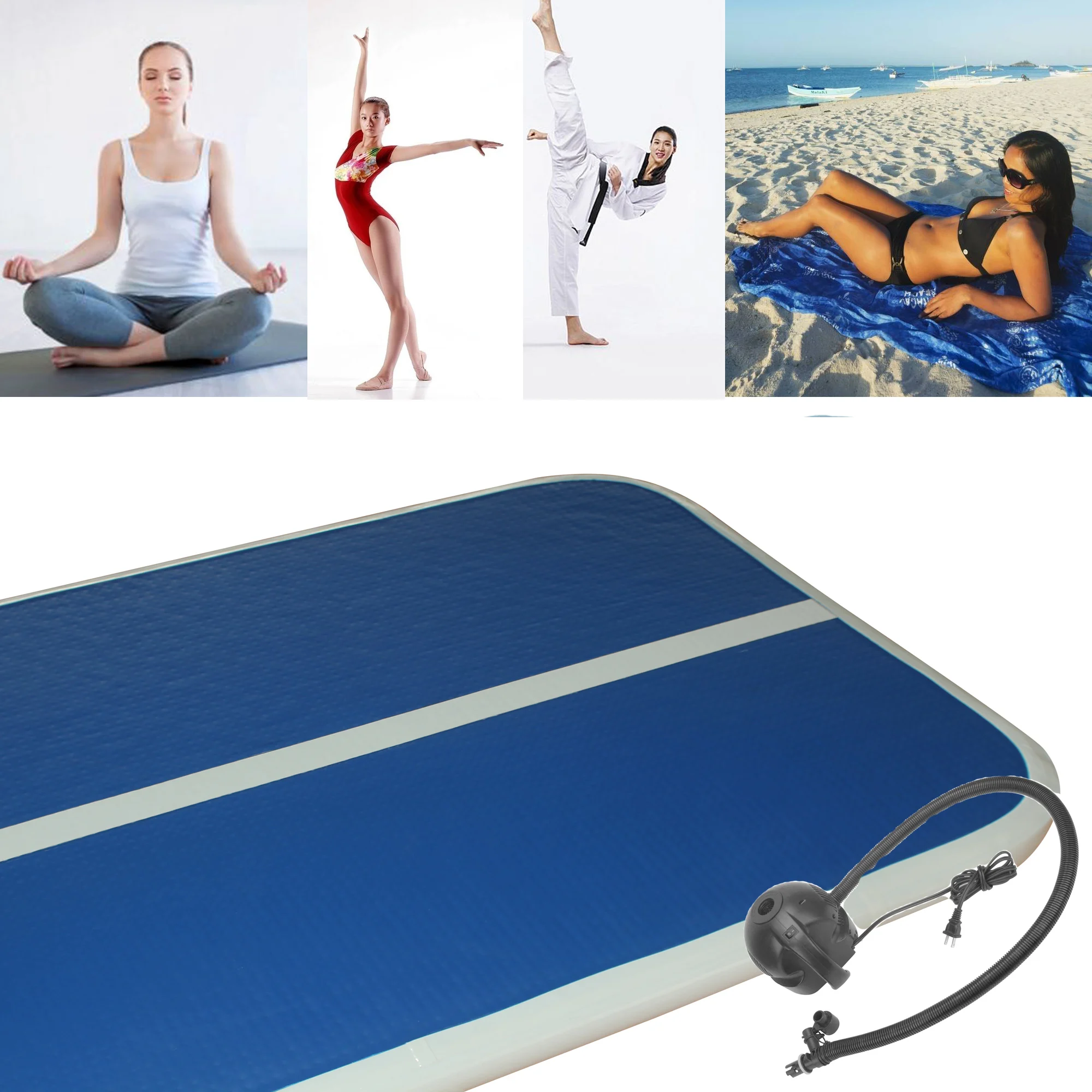 Дешево 10 м надувной коврик для гимнастики с воздушным треком, складывающиеся напольные коврики для растяжения занятий йогой Черлидинга, боевые ис... Продажа 10 м надувной коврик для гимнастики с воздушным треком, складывающиеся напольные коврики для растяжения занятий йогой Черлидинга, боевые ис...