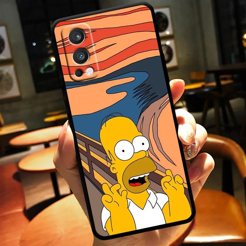 funny cartoon the simpsons for oneplus nord 2 ce n10 n100 5g 9r 9 7t 8 8t 7 pro 6t 5t silicone soft black phone case free global shipping