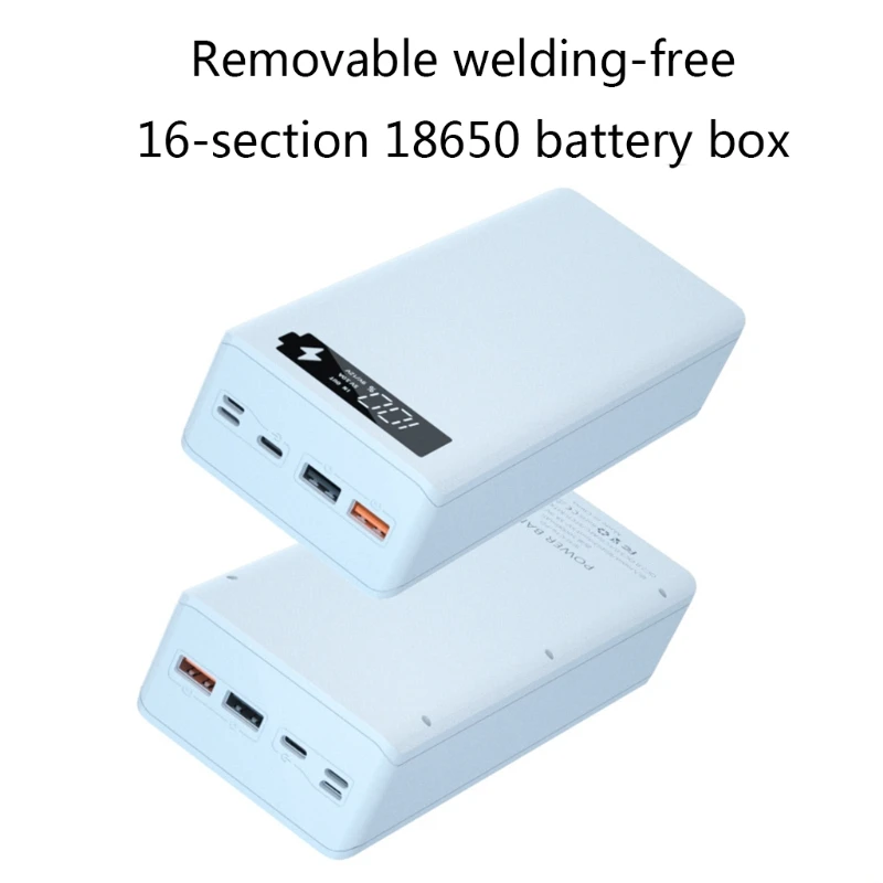 Съемный QC3.0 PD ЖК-дисплей DIY 16x1865 0 чехол для аккумулятора внешнего 5 Вт/10 Вт