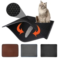 non slip litter catcher foldable eva double layer bottom pet cat litter mat waterproof trapping clean pad accessories