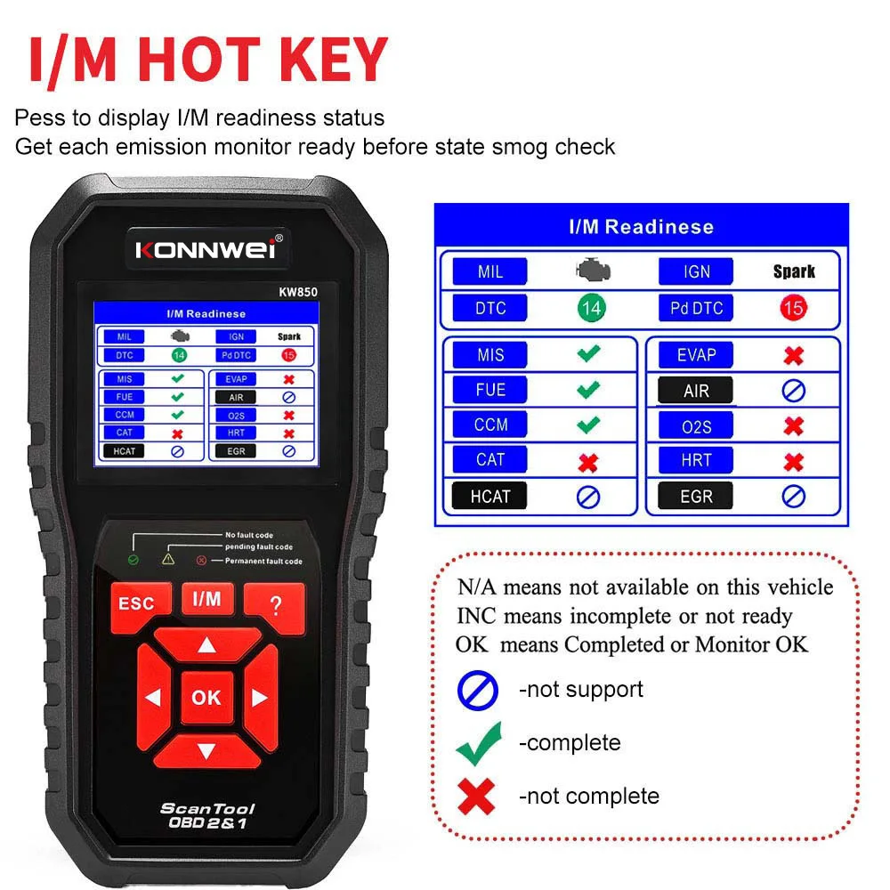 Автомобильный диагностический сканер KONNWEI KW850 OBD2 универсальный инструмент OBD для