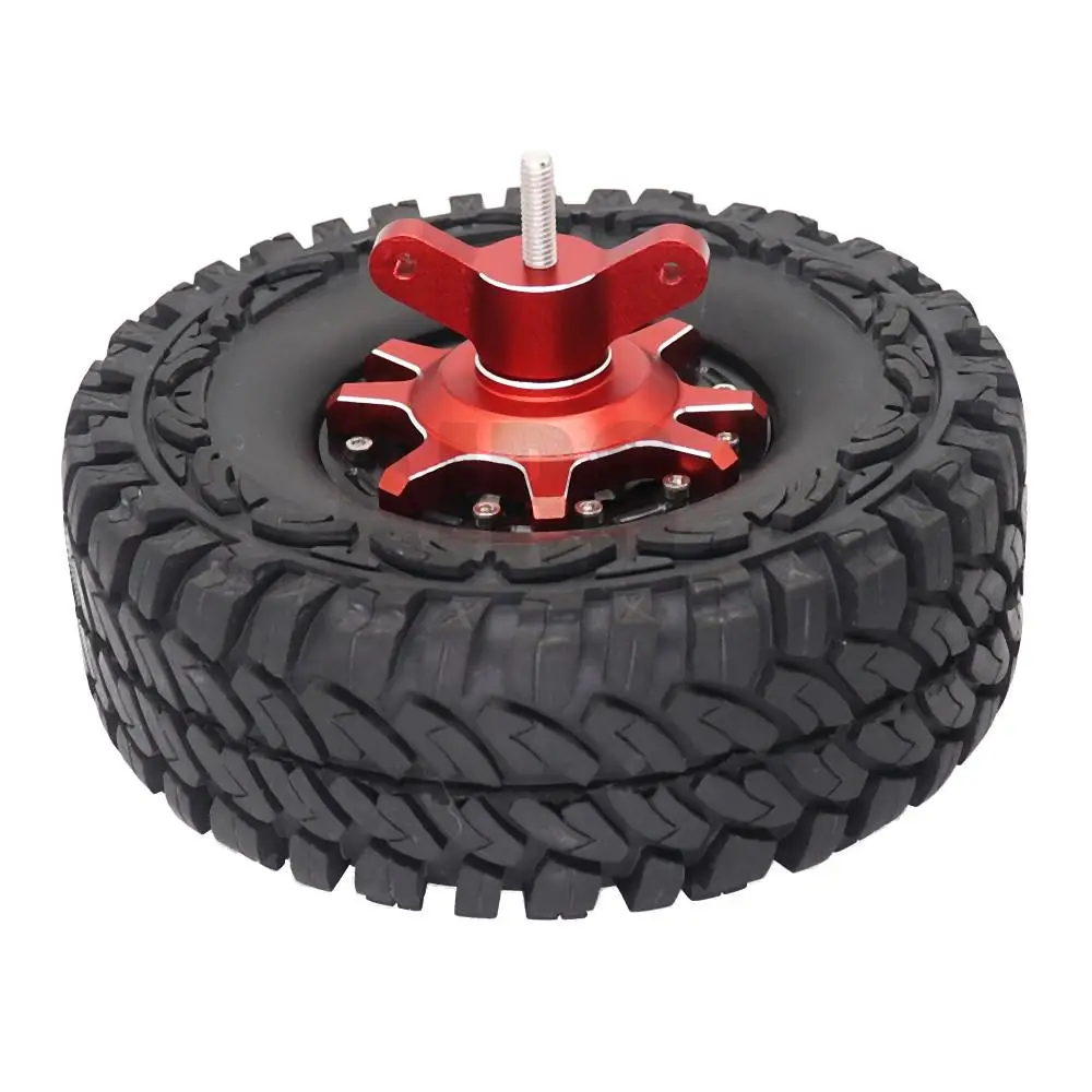 AJRC-herramienta de ayuda para el montaje/desmontaje de neum&aacute;ticos, Accesorio met&aacute;lico negro/rojo para coche Crawler 1/10 RC 1,9 2,2 pulgadas, rueda Beadlock-3