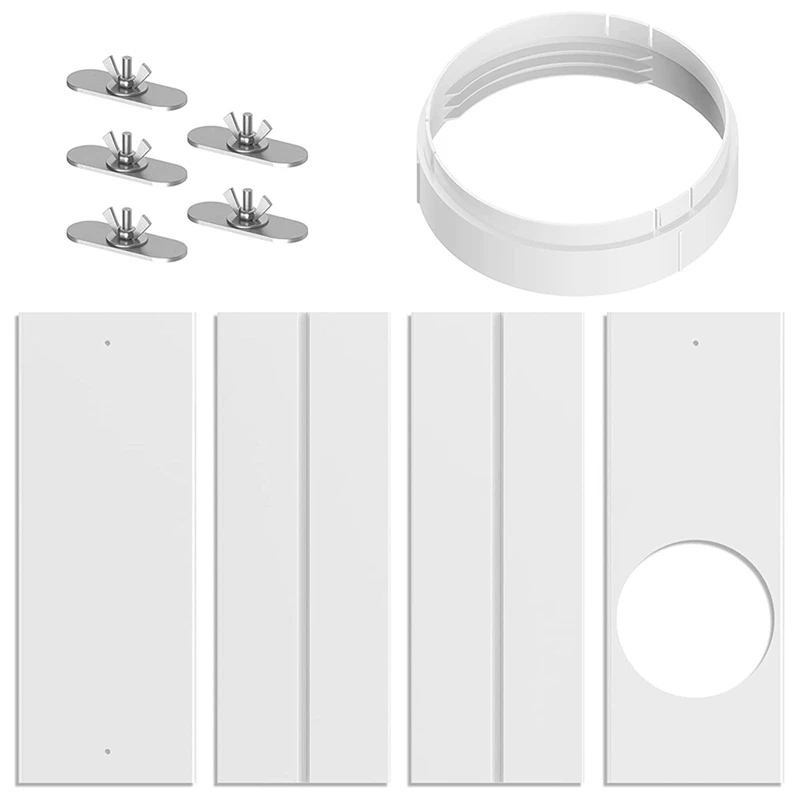 

Portable Air Conditioner Window Kit,Portable AC Replacement Window PVC Sealing Bracket, Adjustable Sliding AC Kit