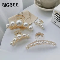 new fine transparent pearls hairpin hair claws sweet headband hair holder clip for women fashion hair accessories wife girl gift