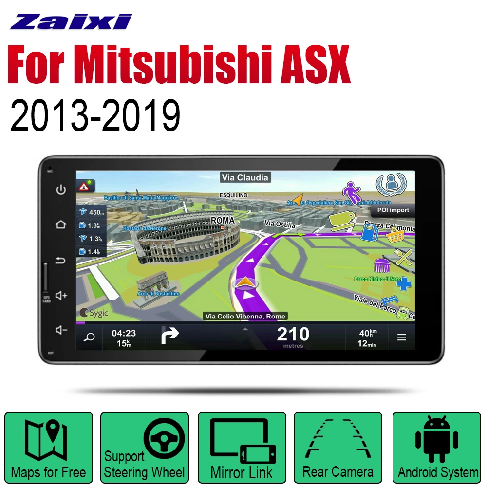 For Mitsubishi ASX 2013~2019 Accessories Car Radio GPS Navigation Multimedia Player System Stereo Auto Video Audio HD Screen