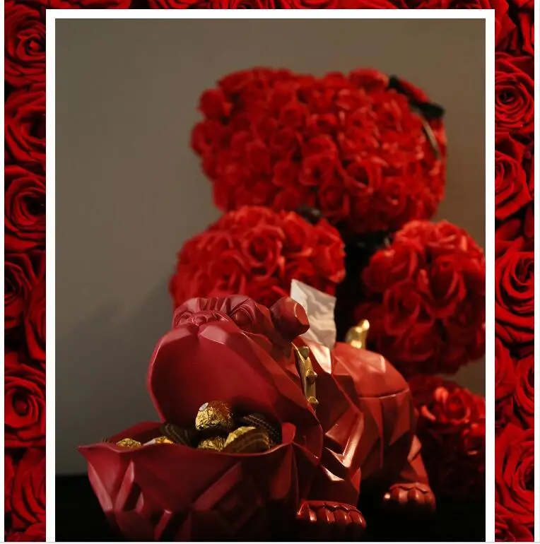 Современная смола Бегемот коробка для хранения украшение ручной работы дома гостиная стол фигурки украшение отеля офис Настольный Декор для дома