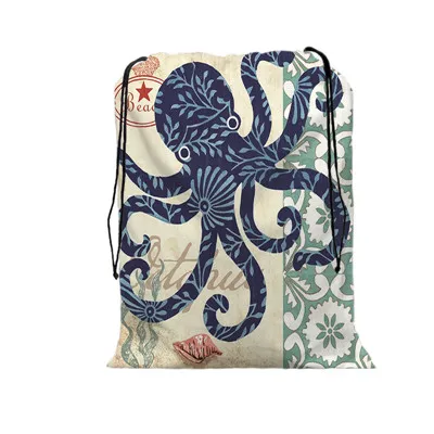 Морская черепаха осьминог печать скорость карман дорожная сумка Mochila мужской тренажерный зал мешок на завязках сумка поддержка настроить - Цвет: 05