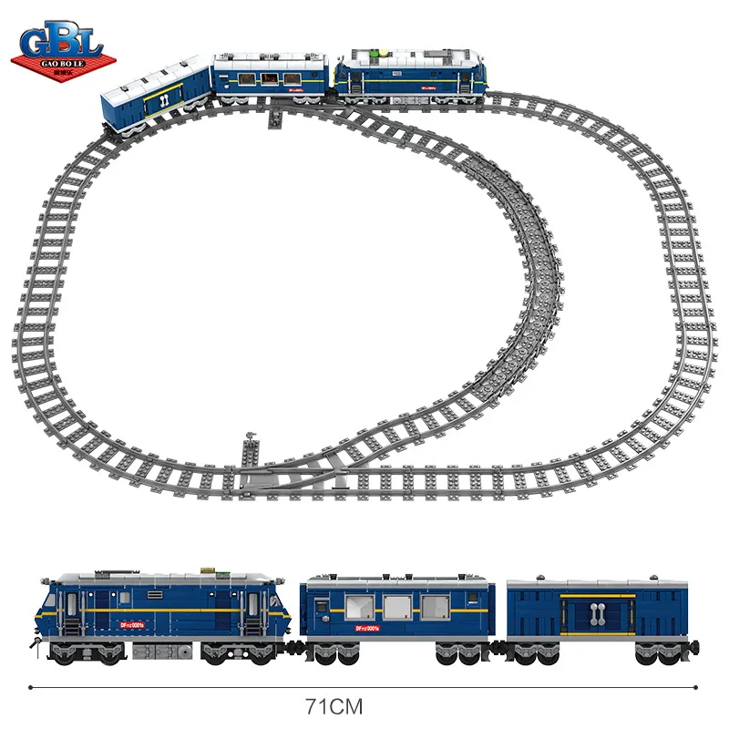 

Kazi 98220 City Series 1192PCS The Cargo Train Model Building Blocks Classic Technic DF11Z Type Diesel Locomotive MOC Toys Gifts