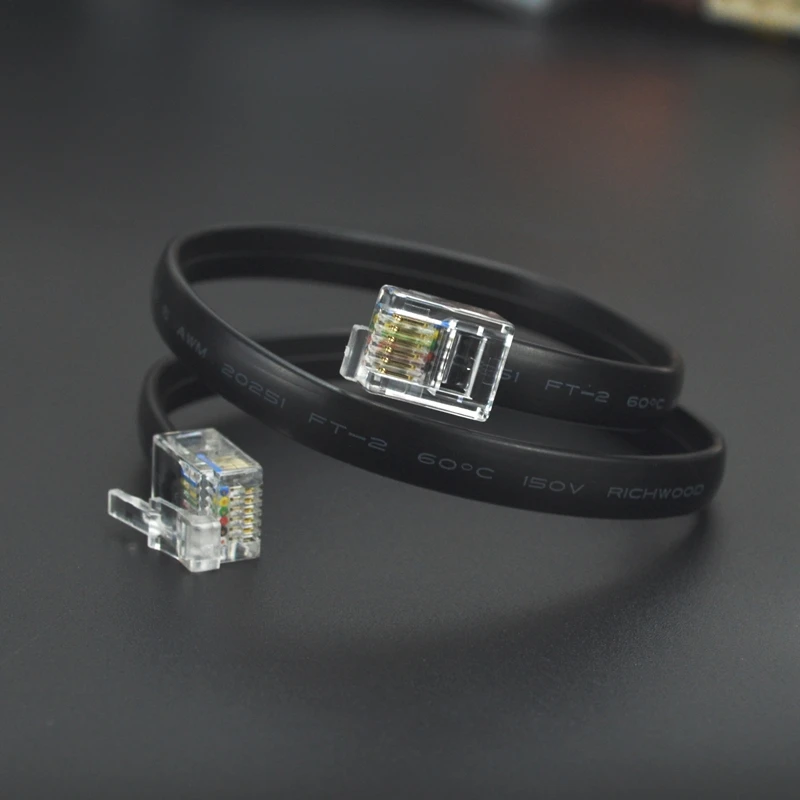 

RJ12 Six-core Clear Crystal head 6P6C right Buckle Position EV3 Data Line Crystal Connector Cable Technical MOC Parts 10-100Pcs