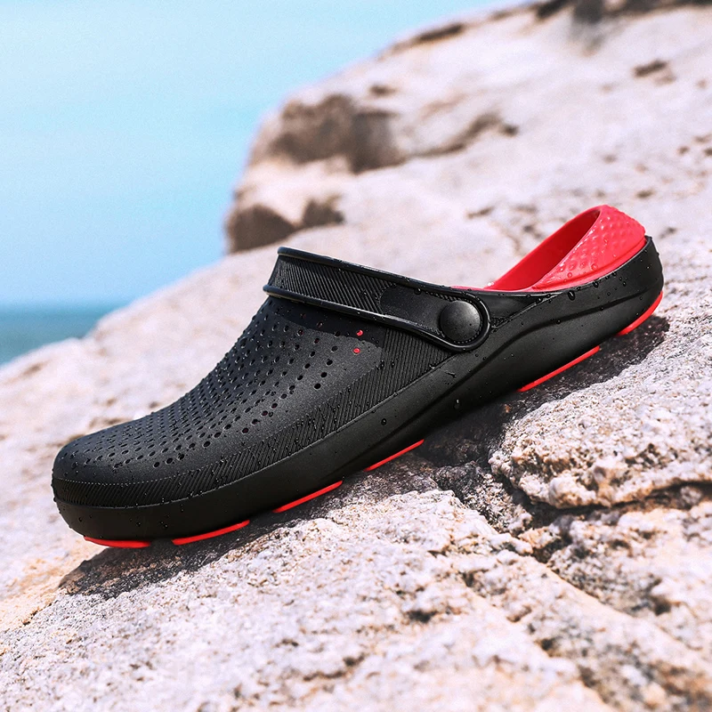 

Summer Men's Slippers Massage Clogs Sandals Outdoor Garden Shoes Male Indoor Bathroom Slides Mules Beach Slippers Flip Flops 47