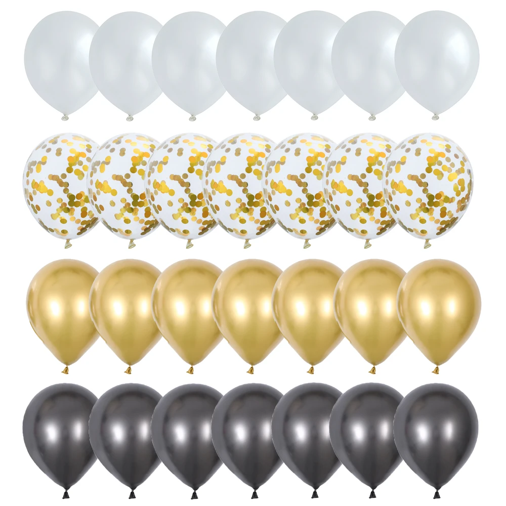 

Набор металлических черных воздушных шаров, 28 шт.