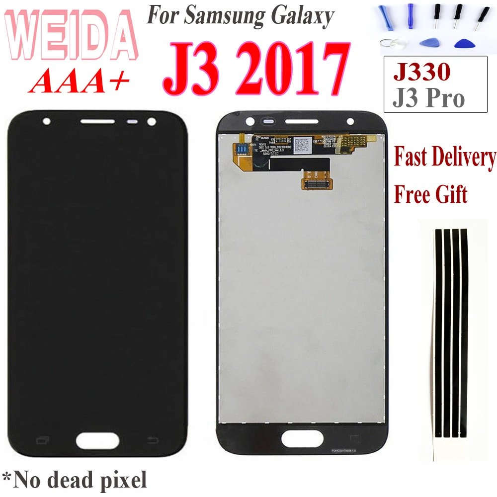 ЖК дисплей 5 0 дюйма для SAMSUNG Galaxy J3 2017 J330 J330F PRO сенсорный экран с дигитайзером в