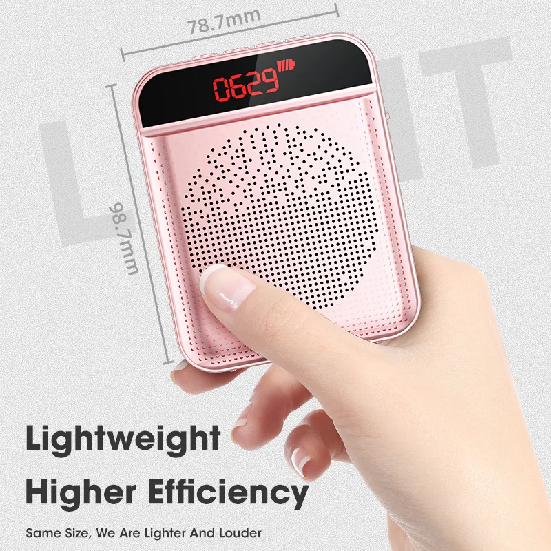 UHF мегафон микрофон Портативный усилитель голоса Учитель Беспроводной TF AUX