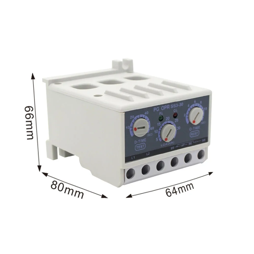 ManHua 5-30A 90 V-260 V PG OPR SS3-30, независимо Регулируемый запуск, задержка, Электронная защита реле перегрузки