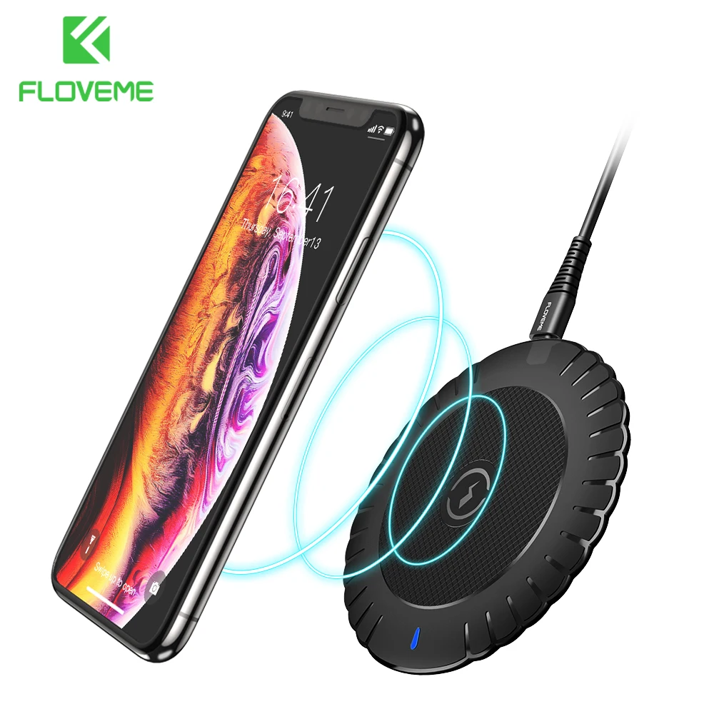FLOVEME Беспроводное зарядное устройство для samsung 10 Вт Qi быстрое Беспроводная
