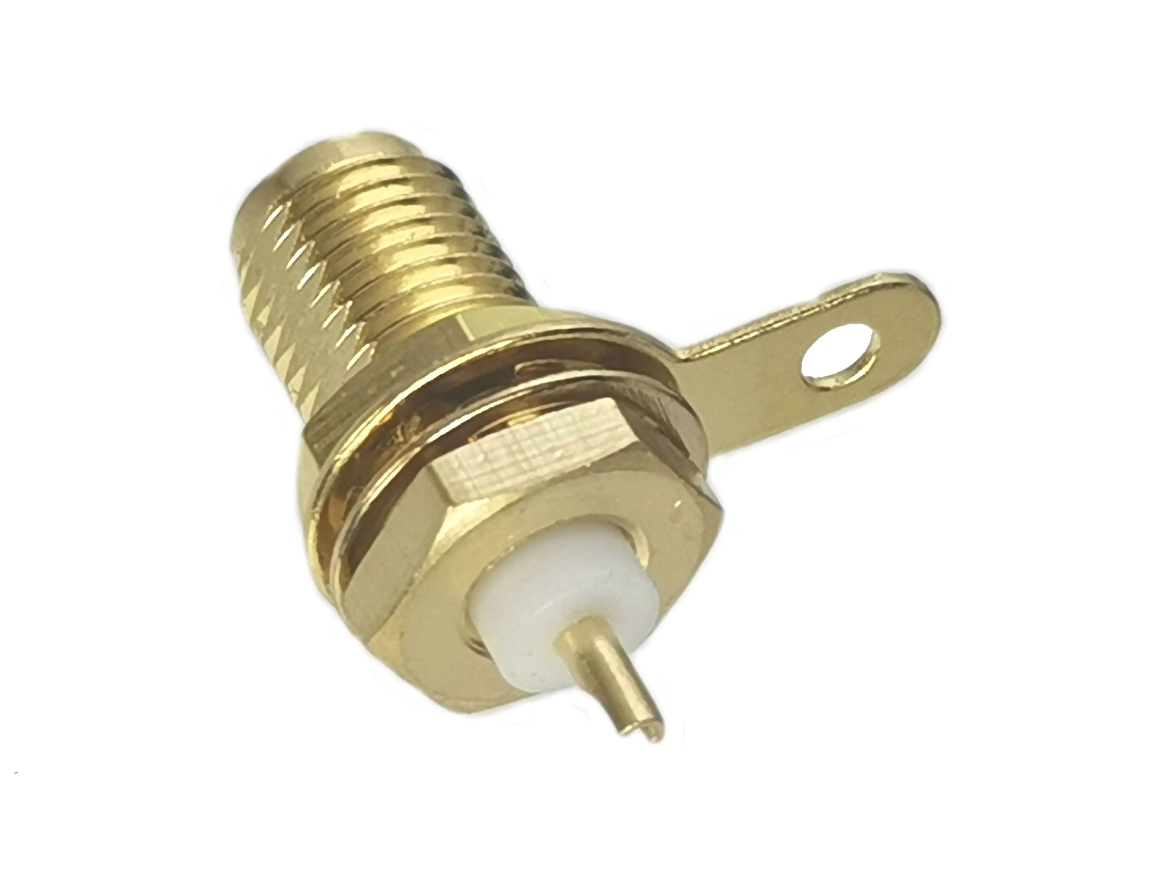 1 шт. разъем SMA Гайка ручка для пайки PTFE Панельное крепление RF адаптер