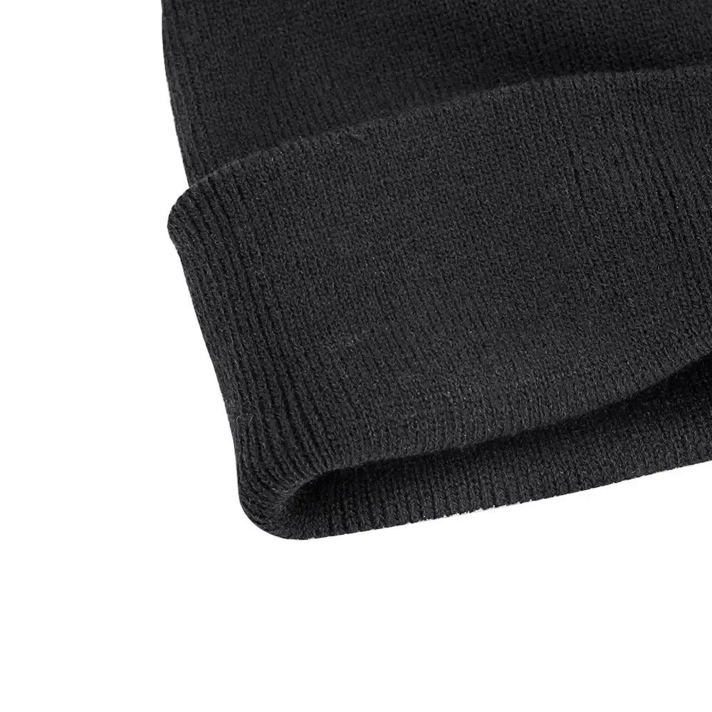 White Knitted Skullies Beanies Ski Warm Winter Pompom Hip-hop Snap Slouch Simple Korean Style Good Elastic Bonnets Baggy Skull | Аксессуары