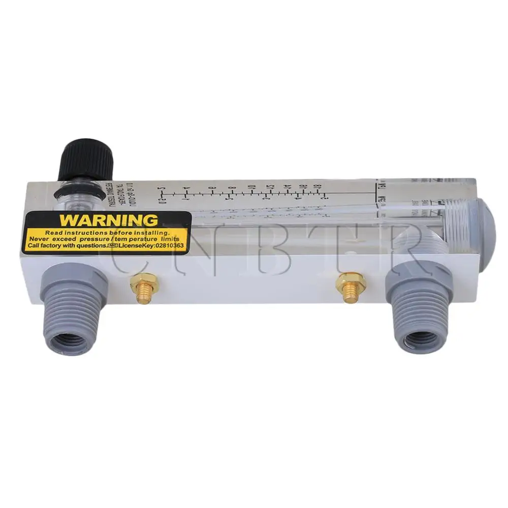 CNBTR LZM-15T Adjustable Panel Type Flowmeter Flow Meter for Liquid 0.5-5.0GPM | Инструменты