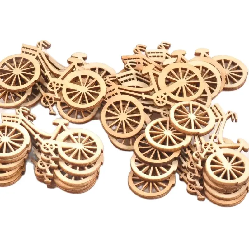 Натуральные Деревянные Ломтики для высечки велосипеда фанерный шаблон карфты