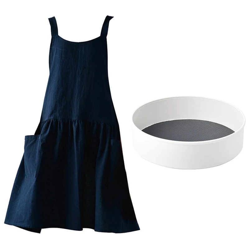 

2021 моющийся Кухонный Фартук из хлопка и льна W