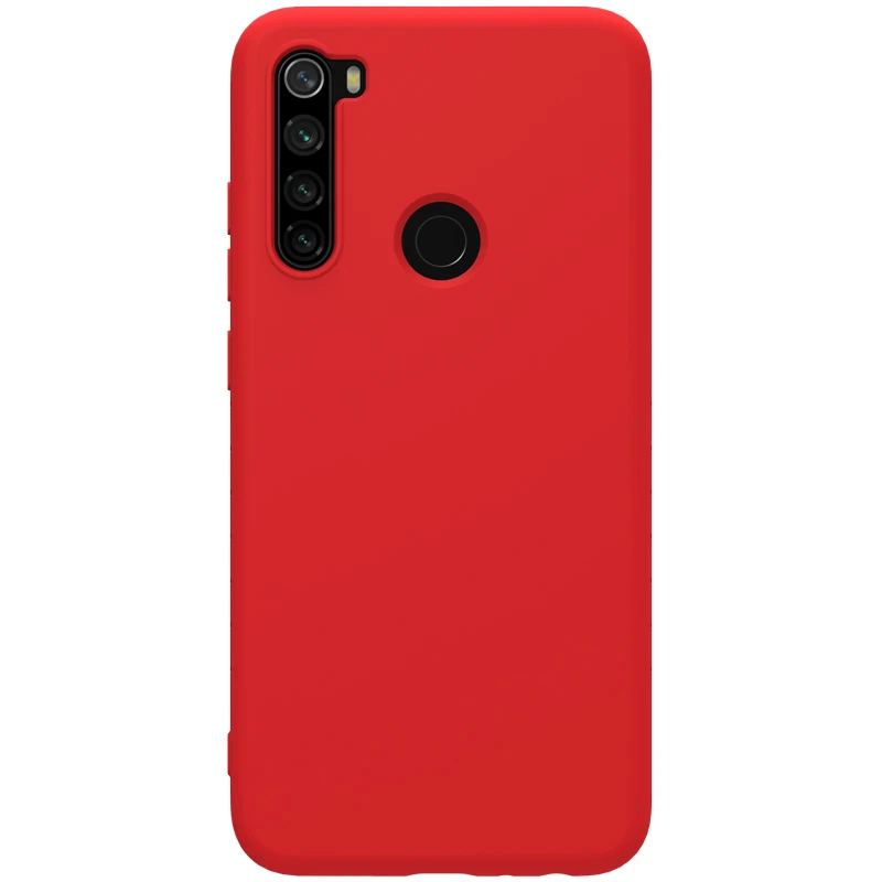 Красный Для Xiaomi Redmi Note 8 7 Pro 7s чехол Nillkin резиновая обернутая Жидкая силиконовая Мягкая сенсорная задняя крышка Nilkin чехол для телефона - Цвет: Красный
