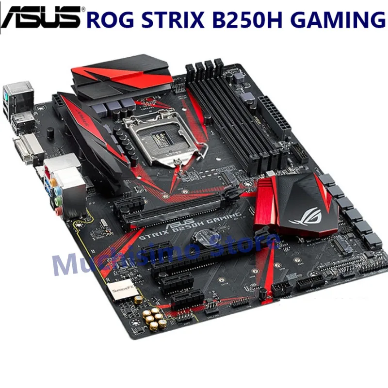 Bestellen Motherboard ASUS ROG STRIX B250H GAMING LGA1151 7th 6th Generation Core I7 I5 I3 Pentium Celeron DDR4 M.2 B250 ATX USB 3,1 Verwendet