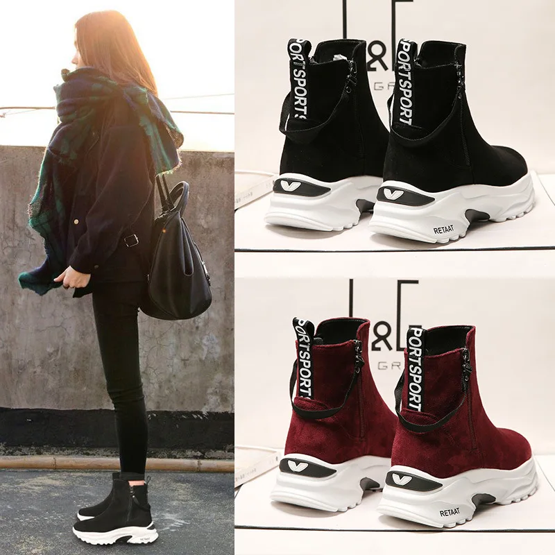 Женские ботинки Koovan на высоком каблуке новинка 2020 зимние короткие из кроличьего