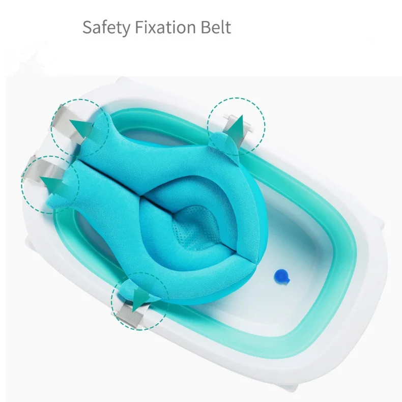 Alfombrilla de ba&ntilde;o de seguridad para beb&eacute;, coj&iacute;n antideslizante para ducha, asiento de ba&ntilde;era, ba&ntilde;ador flotante infantil, soporte de seguridad suave-1