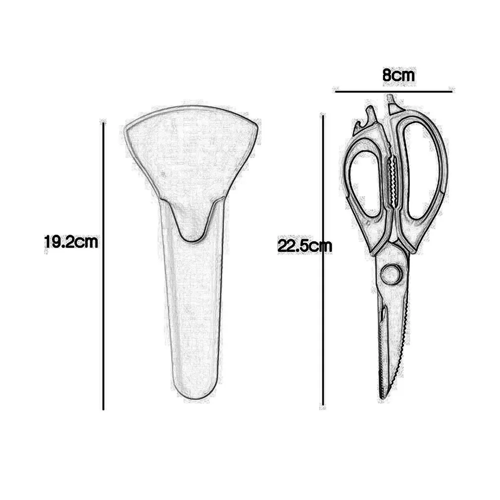 

Kitchen Supplies Food Scissors Stainless Steel Kitchen Multi-purpose Refrigerator Scissors Multi-function Food Scissors