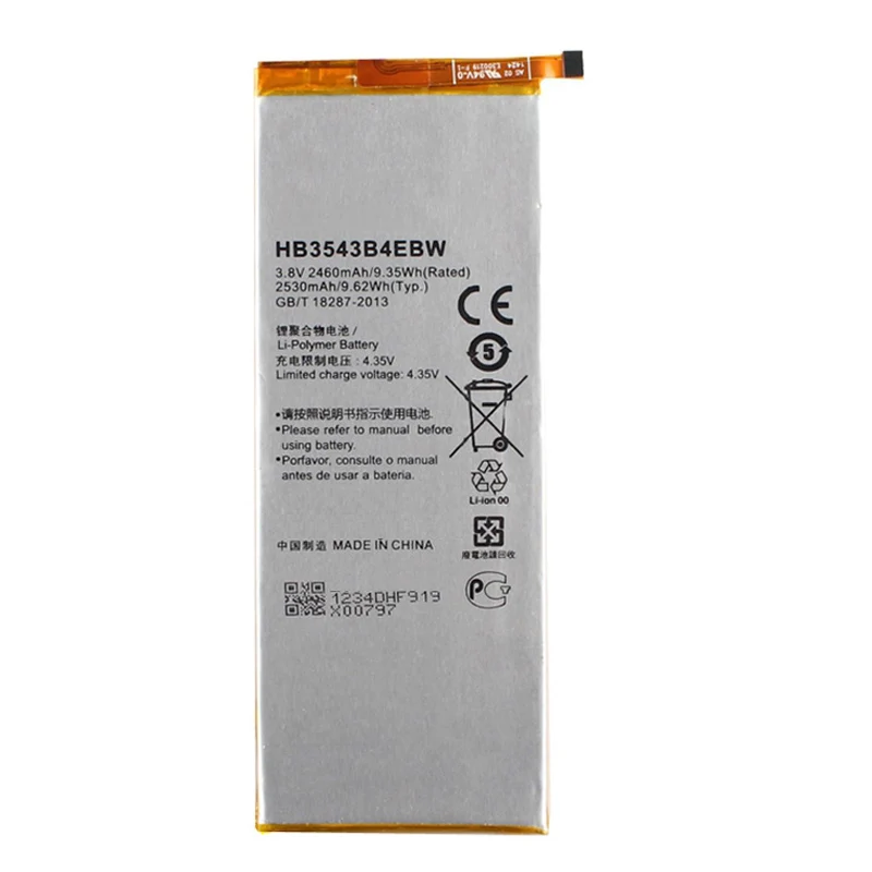 Сменный аккумулятор QrxPower 2460 мАч HB3543B4EBW для Huawei Ascend P7 L07 L09 L00 L10 L05 L11|Аккумуляторы