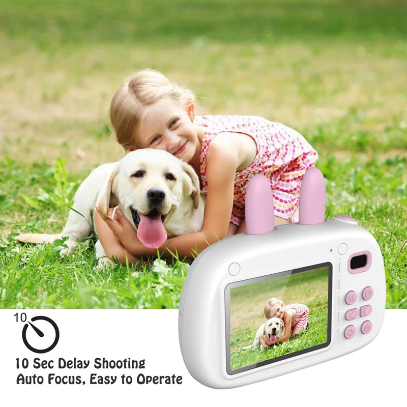 

A3 Children Camera 1080P HD SLR Dual Lens Mini Cartoon Camera with 2.4 Inches IPS Screen for Kids LFX-ING