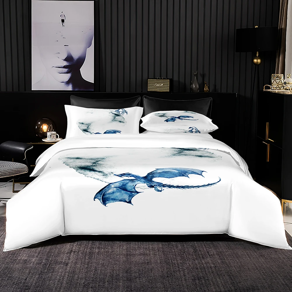 

Chinese Style Art Design Bedding Set Ink Painting Duvet Cover 260x220 with Pillowcase 203x229 Quilt Cover Queen King Full Size