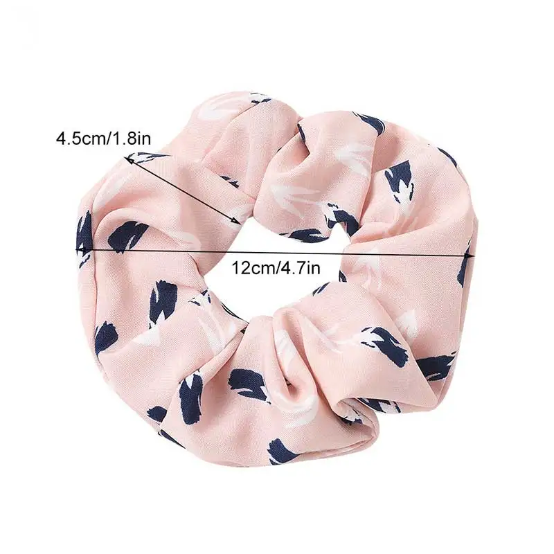 Женские резинки для волос с принтом клубники черные и розовые эластичные