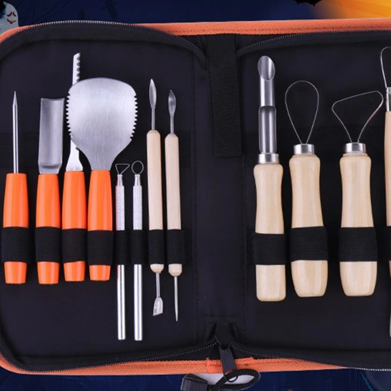 

Pumpkin Carving Kit, Pumpkin Carving Tools Set, Soft Grip Rubber Handle Stainless Steel Carving Kit