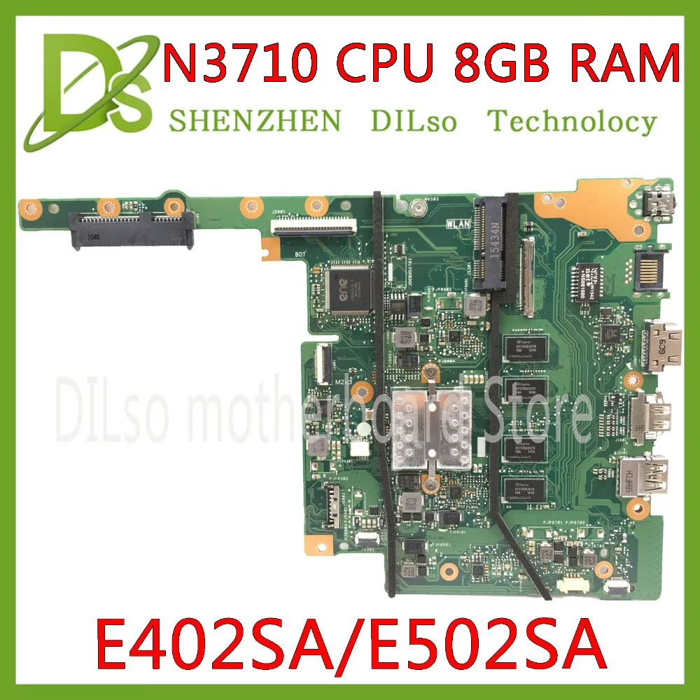 

KEFU E402SA Motherboard For ASUS E402SA E502SA Laptop Motherboard N3710 CPU 8G RAM Original Integrated Test Motherboard