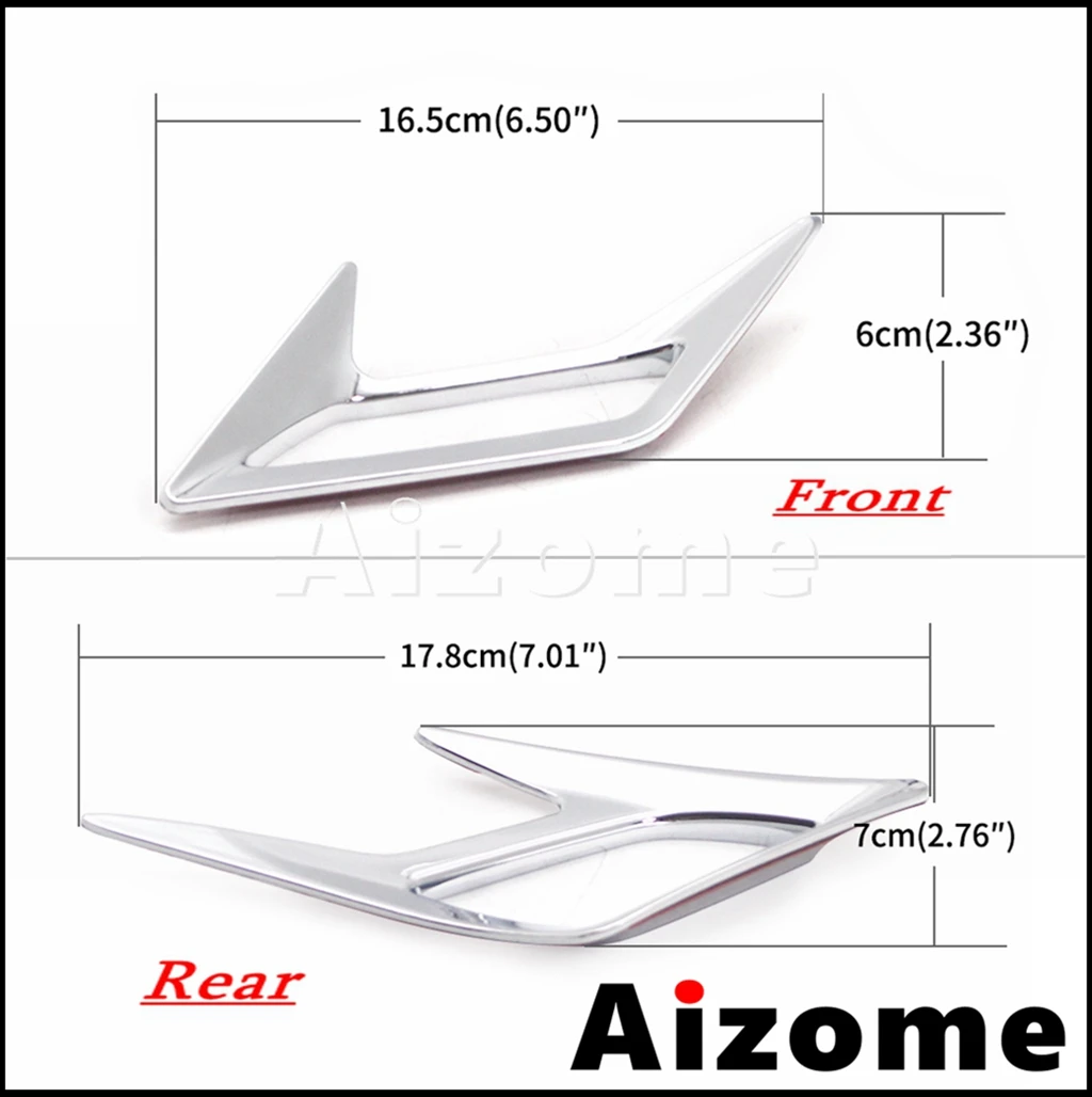 Переднее и заднее крыло мотоцикла хромированное украшение на вентиляционное