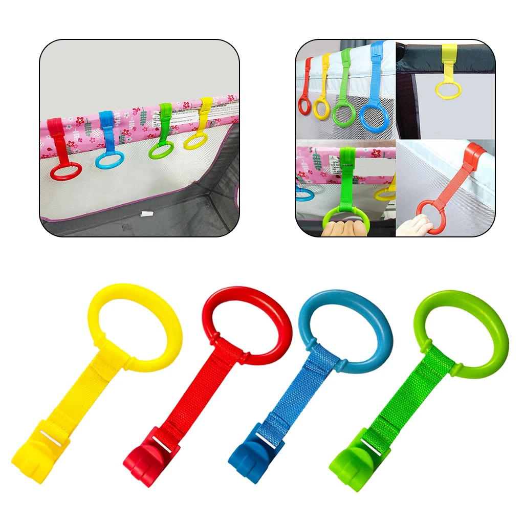 

Baby Toddler Crib Pull Ring Assistance Props Portable Nursery Cot Rings Tool