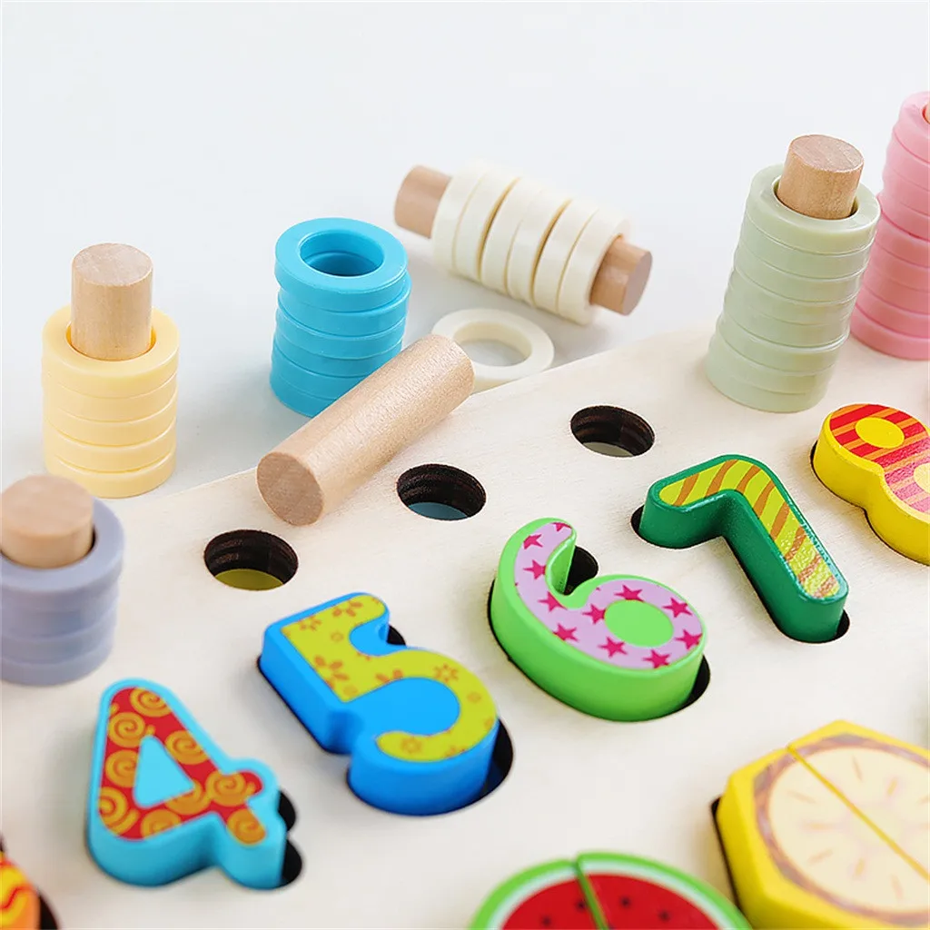 Новый деревянный пазл цифровая счетная пара математика для раннего развития