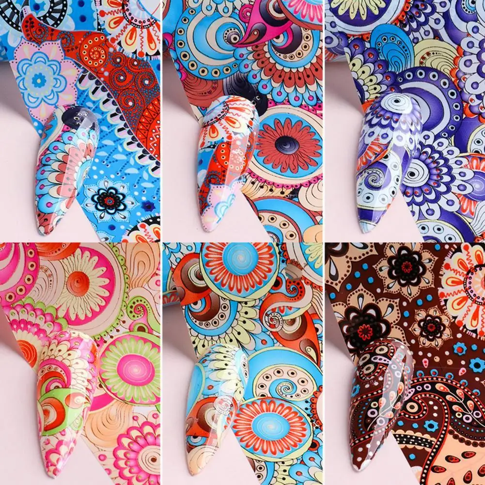 

Colorful 10Pcs Delicate Nail Art Stickers Decals Manicure Nail Decals Decorative for Beginners