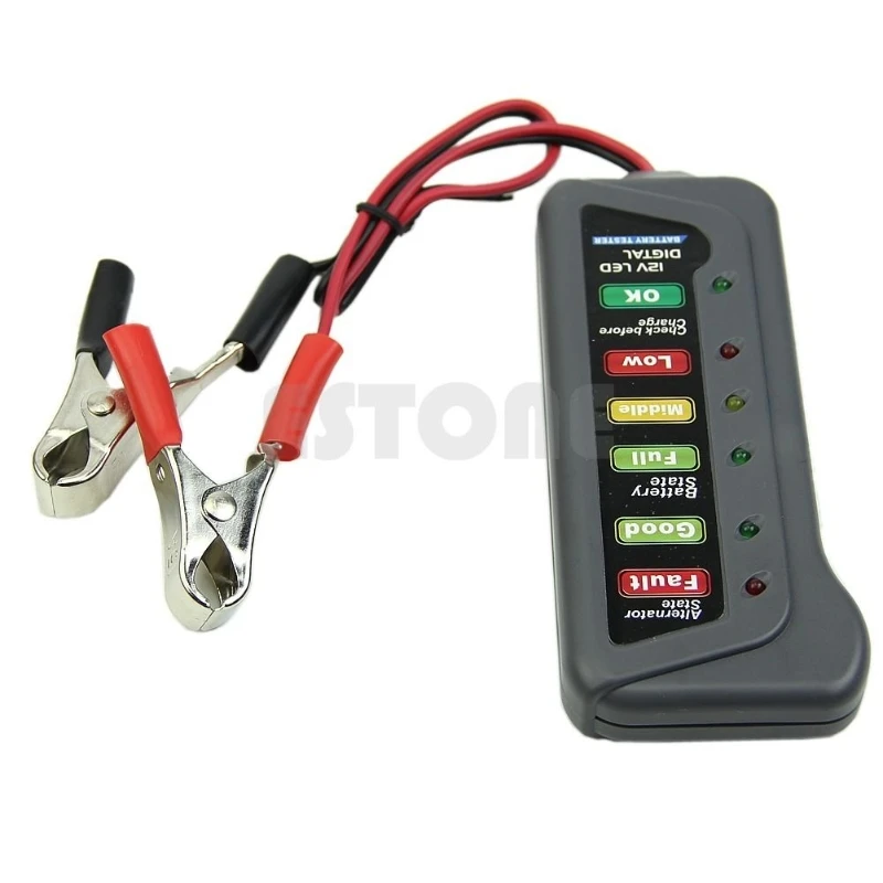 

High Quality LED Digital Battery Alternator Tester For Car Motorcycle 12V