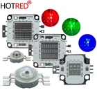 Светодиодные лампы высокой мощности RGBчип с матрицей RGBW 3 Вт 10 Вт 20 Вт 30 Вт 50 Вт 100 Вт красный зеленый синий белый диод 3 10 20 30 50 100 Вт COB