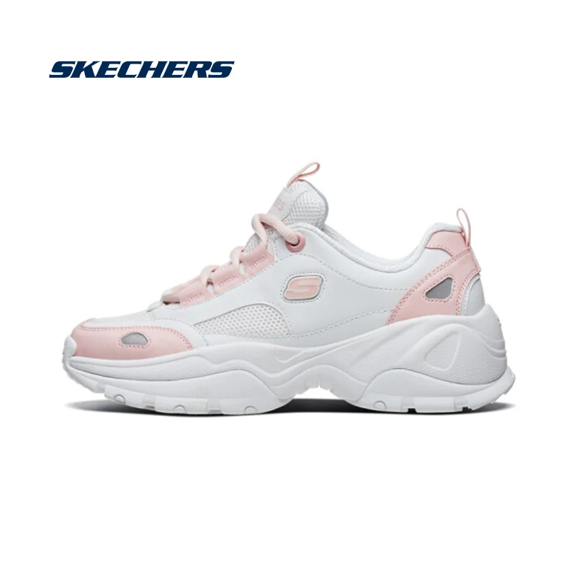 Женские кожаные кроссовки на массивной платформе Skechers удобные повседневные
