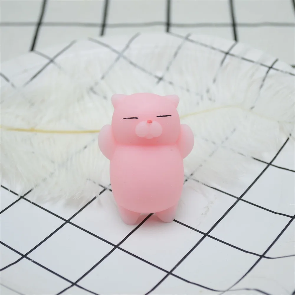 Милый мягкий Кот Mochi сжимаемая восстанавливающая удовольствие детская кавайная