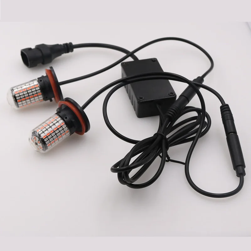 2pcs 168 LED RGB Car Colorful Light Wireless Remote Control Universal Automobile Flashing Lamp H4 H11 H7 H8 9005 9006 | Автомобили и