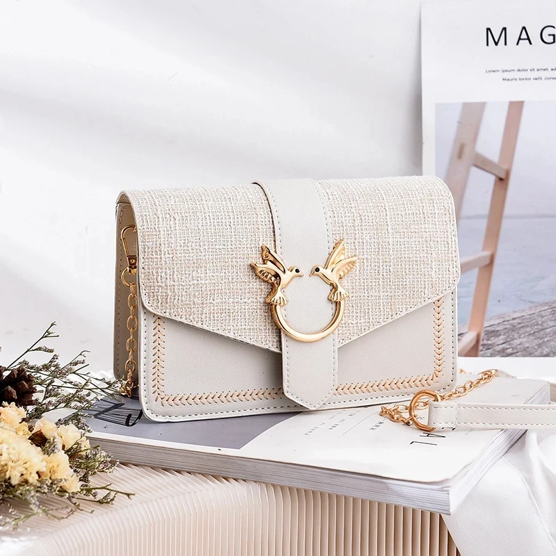 

Сумка на плечо Женская винтажная, миниатюрный саквояж кросс-боди на молнии, сумочка-тоут на цепочке с клапаном