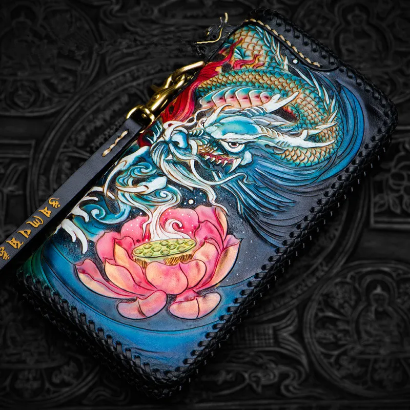 Вязание стиль ручной работы вырезка рыбы Loong женские кошельки Держатель для карт