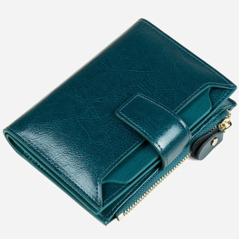 Женский кошелек из натуральной кожи Дамское портмоне для мелочи маленькое