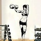 Большой бодибилдинг красота девушка мышцы гантели для фитнеса кроссфита искусственный виниловый Декор