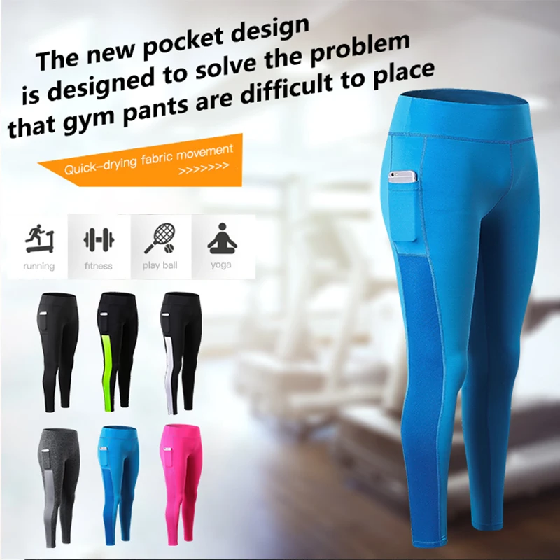 Новинка 2019 сексуальные длинные штаны с карманами для девочек занятий йогой